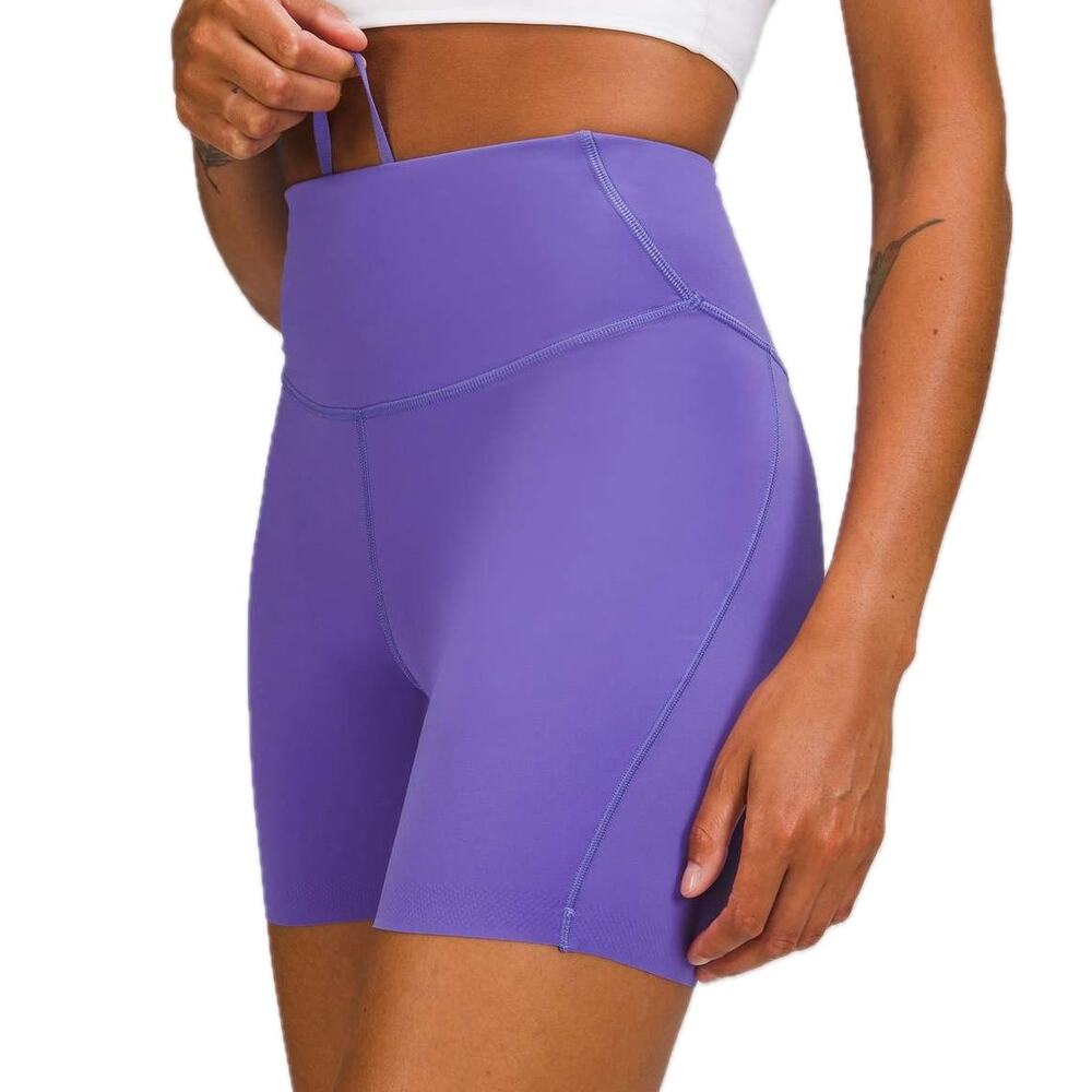 Lululemon Nulux Purple Base Pace High Rise 6" Biker Shorts in Charged Indigo